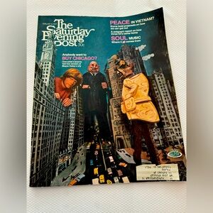 VINTAGE Saturday Evening Post February 8 1969 Featuring Vietnam & Soul Music